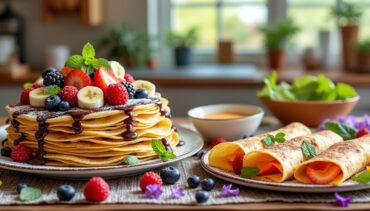 découvrez l'univers délicieux des crêpes avec nos recettes variées, alliant saveurs sucrées et salées. que vous soyez gourmand de sucré ou amateur de plats salés, régalez-vous en explorant des idées créatives pour vos prochaines crêpes.