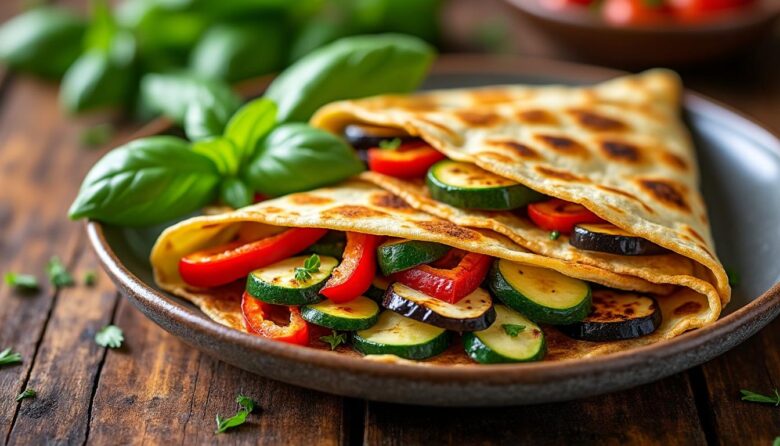 découvrez notre recette savoureuse de crêpes aux légumes grillés, une manière délicieuse et originale de savourer vos légumes préférés. parfaites pour un repas léger ou en accompagnement, ces crêpes allient le croustillant des légumes grillés à la douceur de la pâte. un plat qui ravira les papilles de toute la famille !