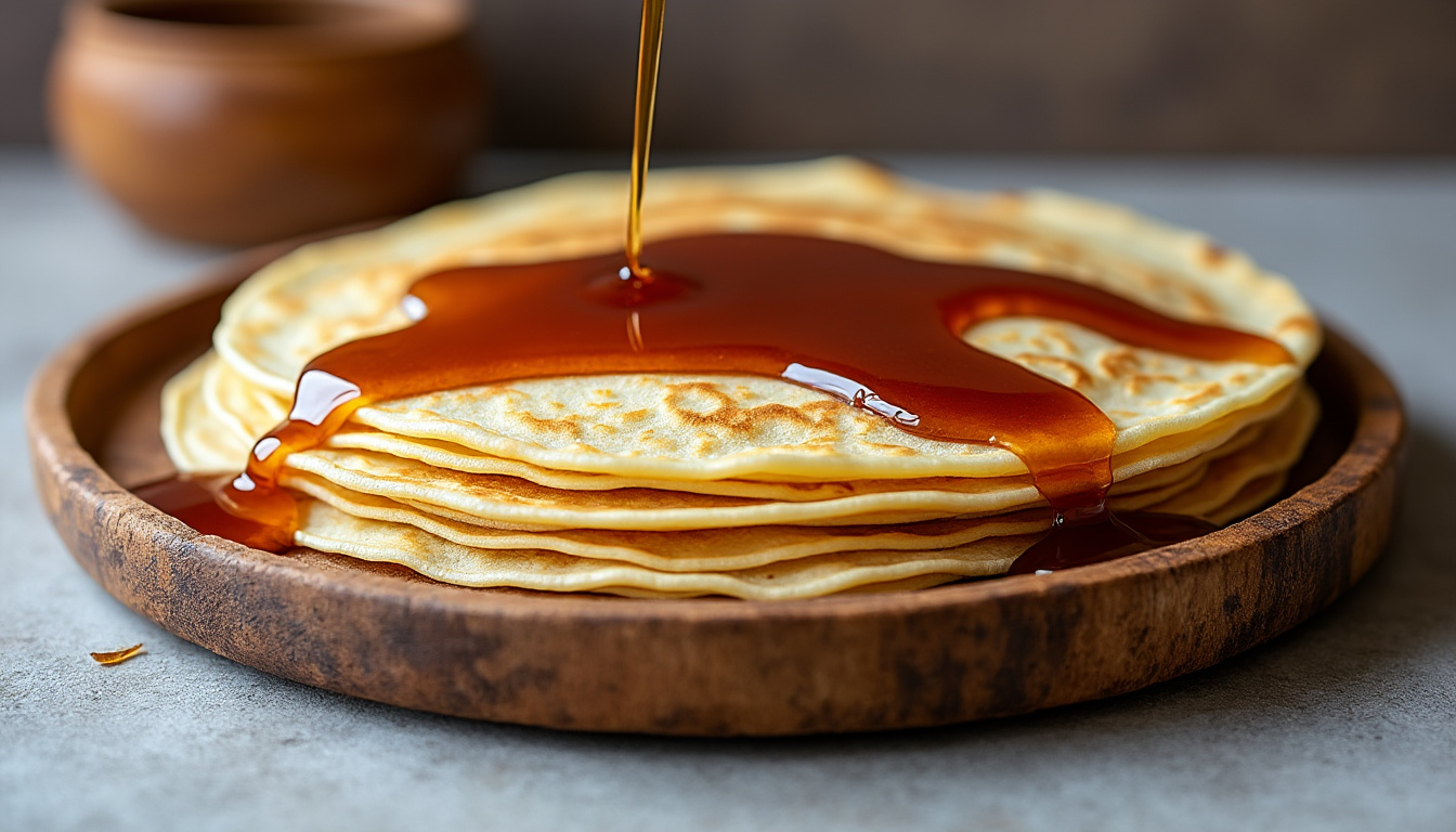 découvrez notre recette de crêpes à l'érable, une gourmandise sucrée facile à préparer et idéale pour un petit-déjeuner ou un brunch savoureux. régalez-vous en toute simplicité !