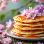 craquez pour ces crêpes moelleuses nappées d’un sirop délicat de fleur, idéales pour savourer toute la fraîcheur et la douceur du printemps. recette facile et gourmande à essayer !