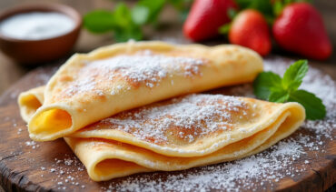 découvrez le plaisir simple des crêpes moelleuses saupoudrées de sucre glace. une recette gourmande et facile pour ravir petits et grands lors du goûter ou du dessert.
